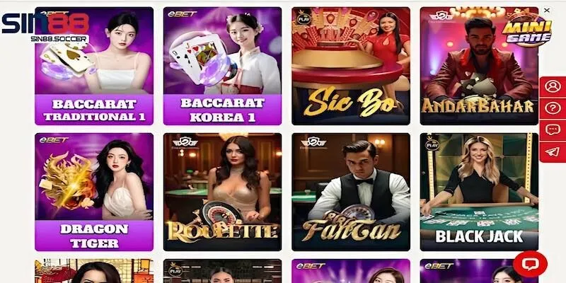Ưu điểm nổi bật của casino online Sin88